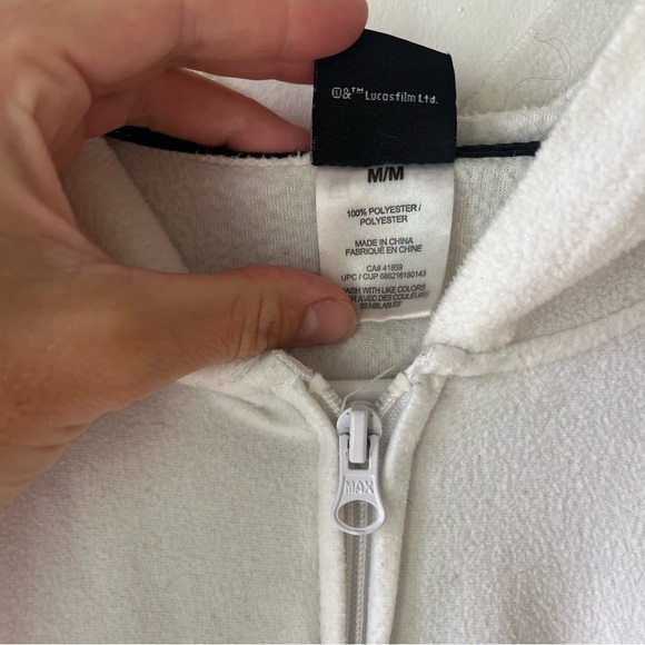 Star Wars Stormtrooper Onesie Costume Pajamas Men’s M | Fleece Hooded Zip-Up - Picture 6 of 11